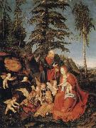 CRANACH, Lucas the Elder Rest on the Flight to Egypt painting
